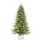 7.5ft. Pre-Lit Potted Artificial Christmas Tree, Clear Incandescent Lights